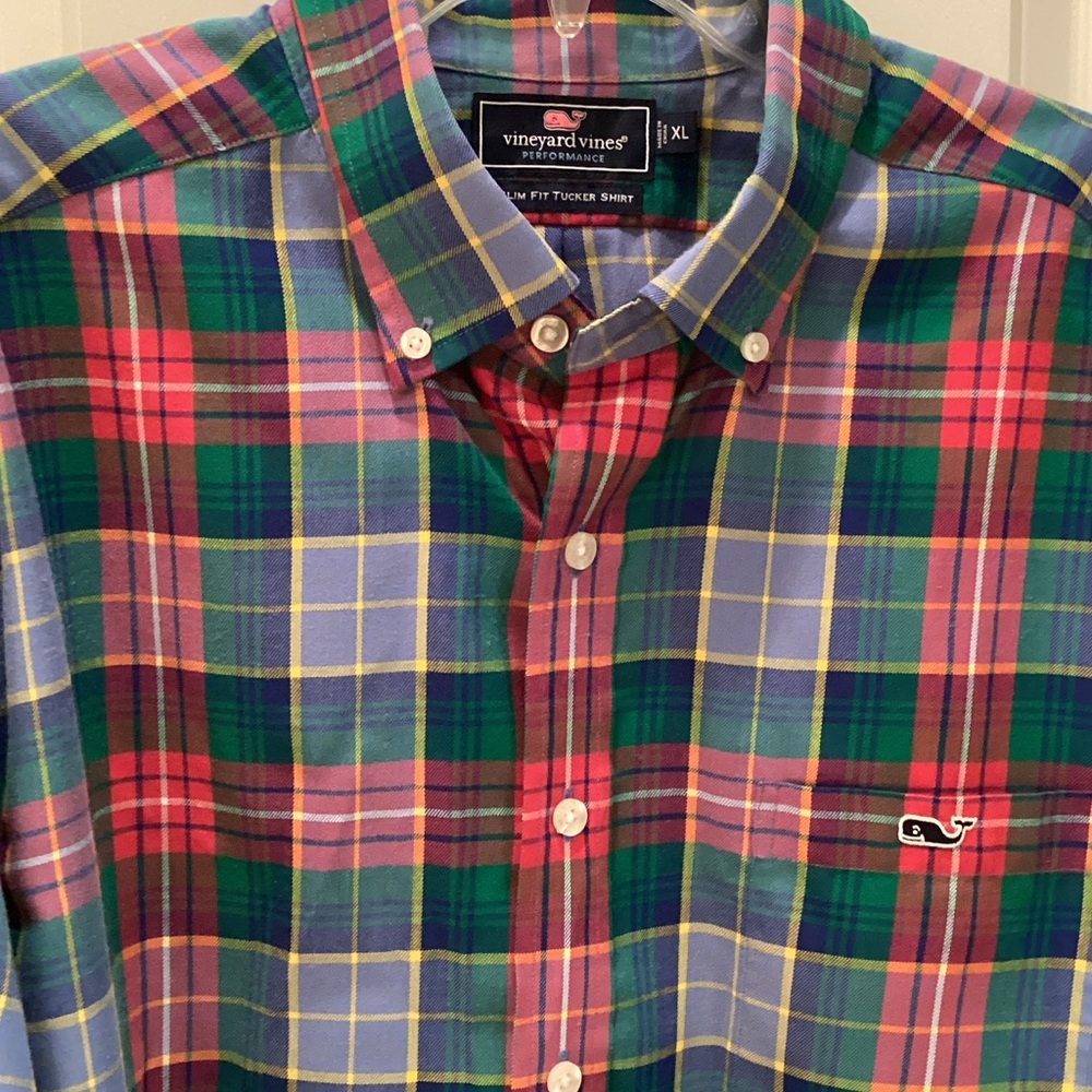 Vineyard Vines Men's XL Flannel Plaid Button-Down Shirt